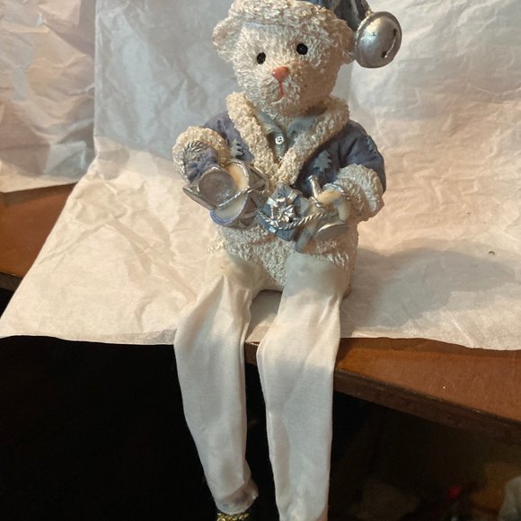 CHRISTMAS HANGING BEAR NEW CUTE FOR DESK OR TABLE - Picture 3 of 3